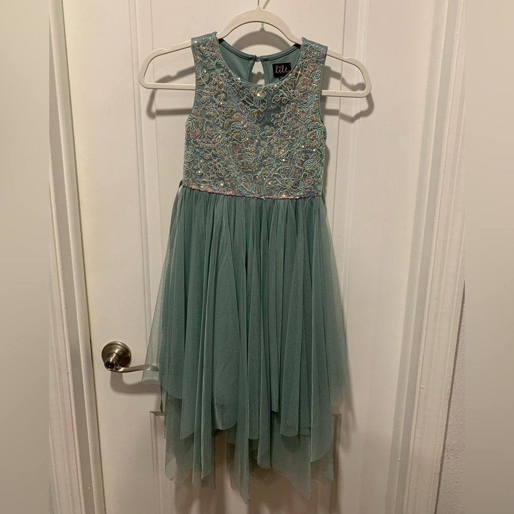 Elegant Green Kids Dress